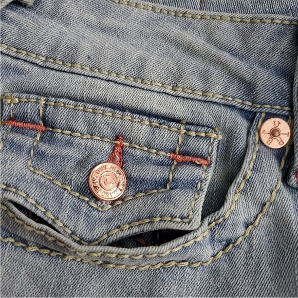True Religion Joey Mid Rise Big T Flare Jeans 30 New with tags - Picture 7 of 9